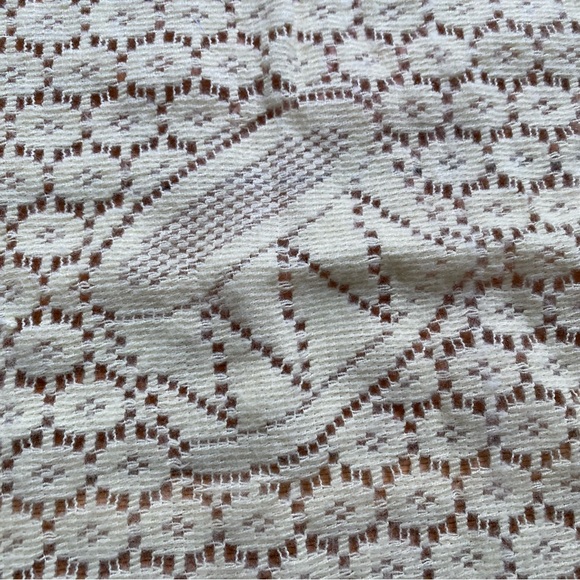 Vintage MCM 70s Pastel Yellow Soft Baby Blanket Teddy Bear Design - Picture 7 of 9